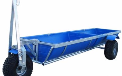 1080L 3 Wheel Twin Bowl Feed Trailer